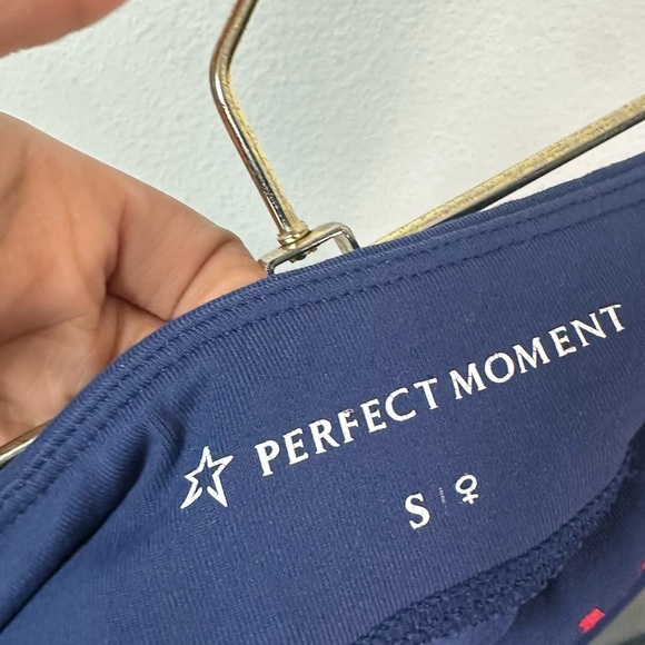 Perfect Moment Printed Stretch Leggings Navy Size S - Picture 3 of 4